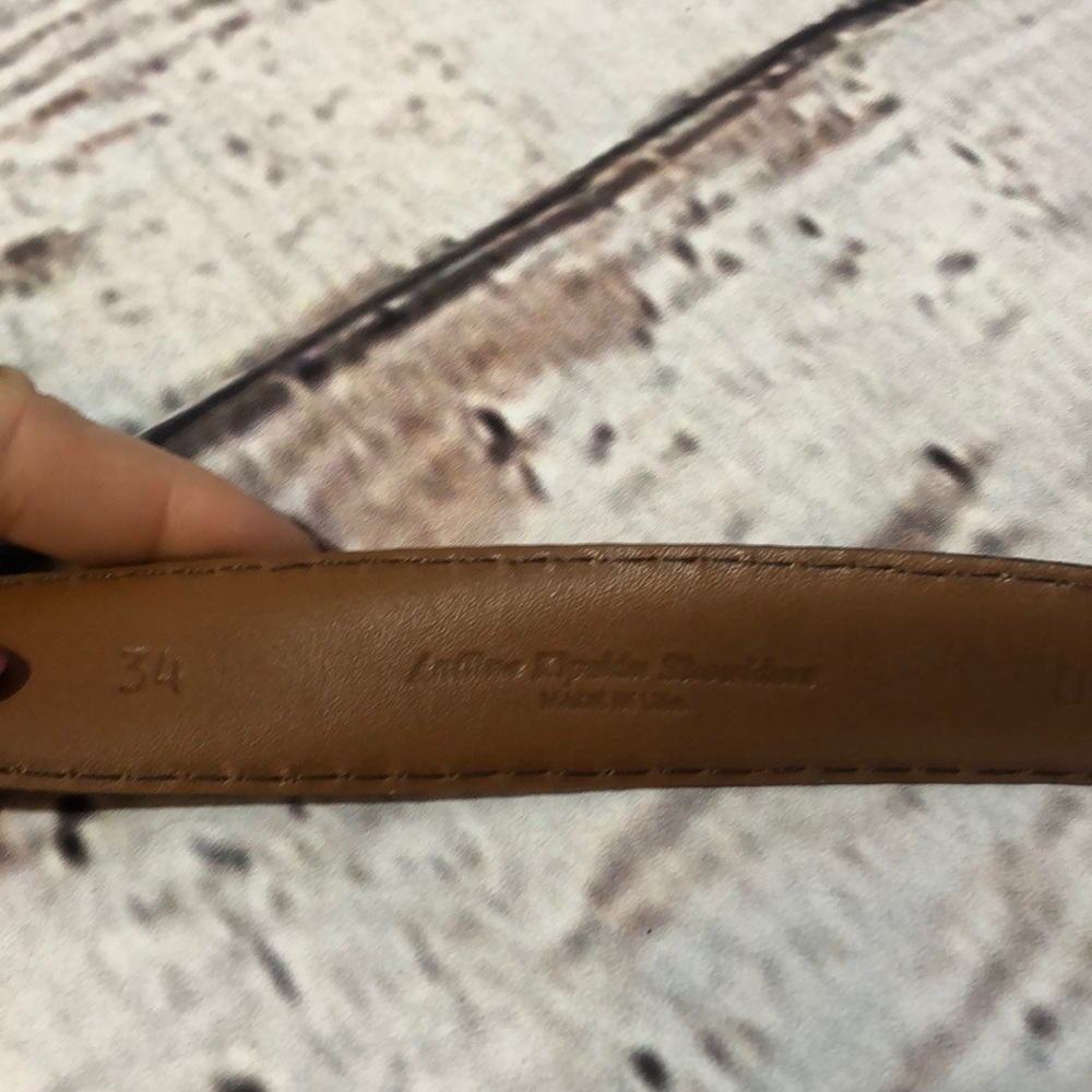Johnston & Murphy Brown Leather Belt Kipskin - Picture 4 of 8